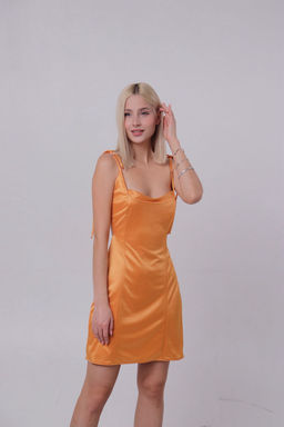 11354 Платье с открытой спинкой оранжевое - Martichelli фото 7