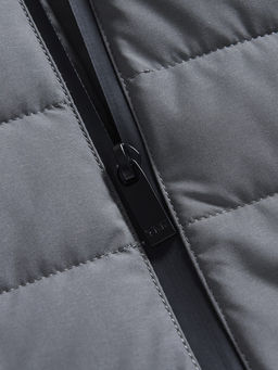 Куртка мужская удлинённая стёганая с капюшоном и графеновой подкладкой утеплитель тинсулейт