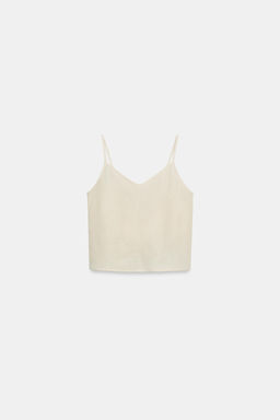 TOP BORDADOS LAZOS / Beige claro - Zara фото 6