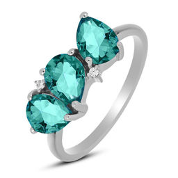 Кольцо, аквамарин выращ., Неаполь