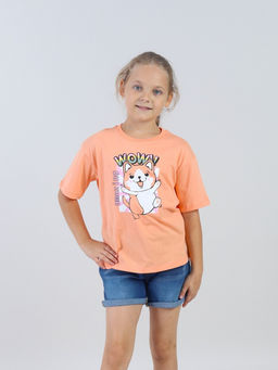 CRB wear / CWKG 63925-47 Футболка для девочки,персиковый/Ex.Cherubino