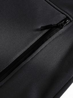 Ветровка спортивная мужская с капюшоном softshell черного цвета 9563Ch - Mtforce фото 23