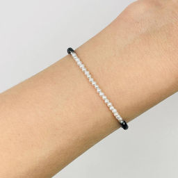 Браслет из Шпинели черной и Жемчуга - Радуга самоцветов фото 3