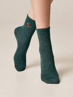 Цена за 2 пары. Носки с рисунком БРЕСТСКИЕ НОСКИ ЖЕНСКИЕ 1155 CLASSIC (средней длины с люрексом)