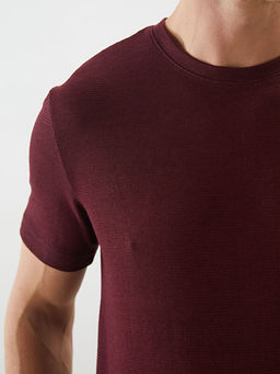 Bisiklet Yaka K?sa Kollu Erkek Dokulu Ti??rt