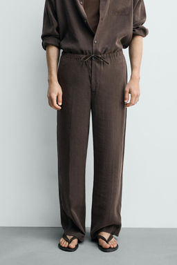 PANTAL?N FLUIDO RELAXED FIT / Marr?n - Zara фото 2