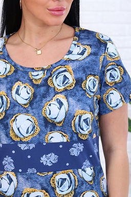 Платье трикотажное - Джинс (346) - Плиона фото 10