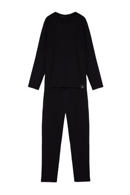 TRENDYOL MAN Siyah Regular Fit Waffle Orme Pijama Tak?m? TMNAW24PT00004 - Trendyolmilla фото 8
