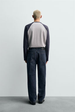COTTON-WOOL STRAIGHT-LEG JEANS - Zara фото 3
