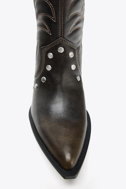 COWBOY STUDDED BOOTS - Zara фото 20
