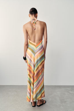 VESTIDO LARGO RAYAS / Multicolor - Zara фото 7