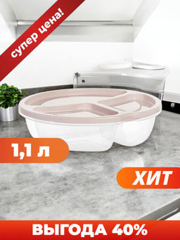 Контейнер SMART розовый 1.1л