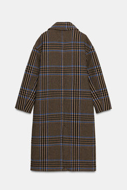 OVERSIZED CHECK COAT - Zara фото 3