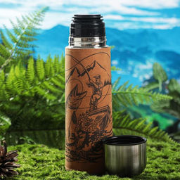 Набор Русская рыбалка, термос 500 мл, кружка 2 шт - Mode forrest фото 6