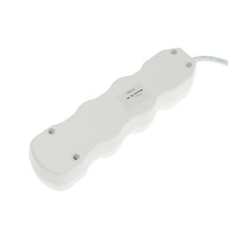 Удлинитель Luazon Lighting ECO, 3 розетки, 8 м, 10 А, 2200 Вт, ПВС 3х0.75 мм2, с з/к, белый