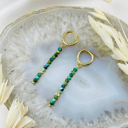 Серьги длинные из Бирюзы