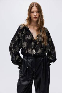 Blusa en tejido jacquard - H&m фото 5