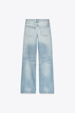TRF RIPPED WIDE-LEG MID-WAIST JEANS - Zara фото 9