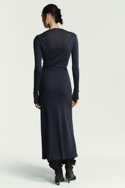 DOUBLE EFFECT DRESS WITH TIE BELT - Zara фото 6