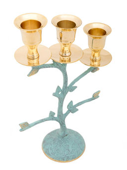 Подсвечник на 3 свечи патина № Коп50196 - Ганг фото 2