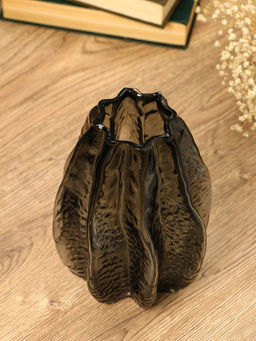 Ваза «Кэли», 21×12×6 см, стекло, серая