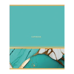 Тетрадь 48 листов в клетку Calligrata Мрамор с полосой, обложка мелованный картон, ТВИН-лак, тиснение фольгой, блок офсет МИКС  фото 4