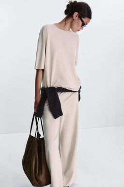 OVERSIZED TEXTURED T-SHIRT - Zara фото 8