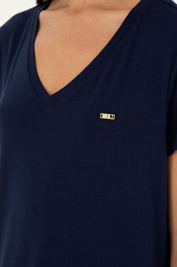 Kad_n Lacivert Basic Ti__rt Sepette S_rpriz _ndirim - U.s. polo assn фото 7