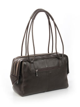 LACCOMA сумка Y2339-1P-коричневый натуральная кожа полиэстер  фото 4