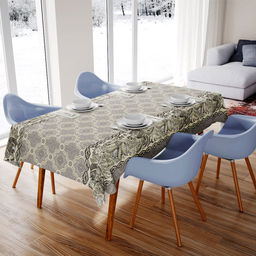 Эмилия Скатерть 200х145см, длина стола до 160см, на 6-8 персон, хлопок Премиум 186г/м2, Домашняя мода (Россия) фото 6