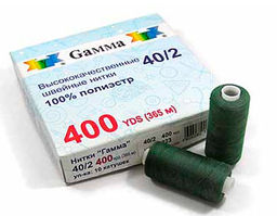 Швейные нитки (полиэстер) 40/2 Gamma 10 шт 400 я 365 м СК/Уценка ассорти