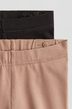 Pack de 2 leggings en punto de algod?n pima