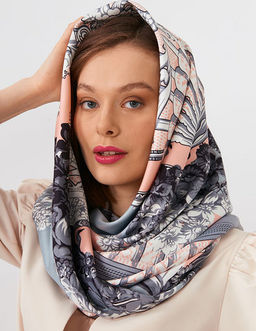 Большой, мягкий, тонкий и очень нежный двусторонний платок с рисунком. - Tantino фото 18