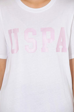 U. S. Polo Assn Женская белая базовая футболка с круглым вырезом - U.s. polo assn фото 7