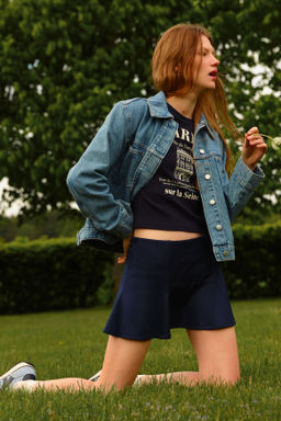 Falda pantal?n plisada efecto neopreno - H&m фото 5