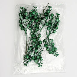 Цена за 10 шт. Ягоды для декора, зелёные, 4.5×4.5×20 см