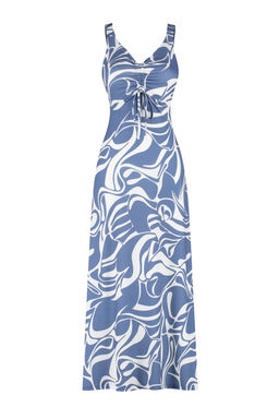 Indigo Fitted/Vucuda Oturan Buzgu Detayl? Kolsuz Esnek Orme Maxi Elbise TWOSS24EL00788 - Trendyolmilla фото 7