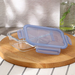 LACY&LOCK FOOD Контейнер 630мл. 2 секции с крышкой , арт. 530276BL/GR (1118891, 1118889)