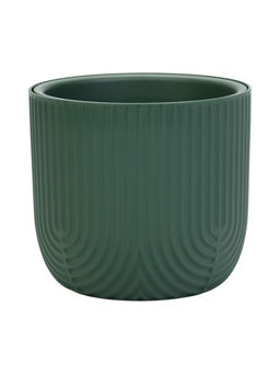 Кашпо для цветов «Рамона», 3.7 л, d=22 см, h=20 см, пластиковое, со вставкой, нефрит