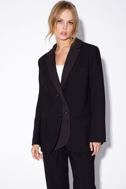 Жакет Pirs 5502 черный + бежевая клетка  фото 2