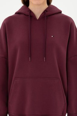Kad_n Bordo Basic Sweatshirt Sepette S_rpriz _ndirim - U.s. polo assn фото 6