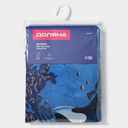 Штора для ванны Доляна «Морская», 180×170 см, полиэстер