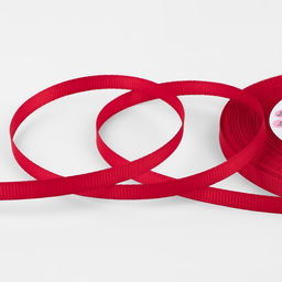 Цена за 3 шт. Лента репсовая, 6 мм, 23±1 м, тёмно-красная №33
