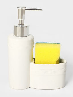 Дозатор для моющего средства с подставкой для губки Доляна Роза, 200 мл