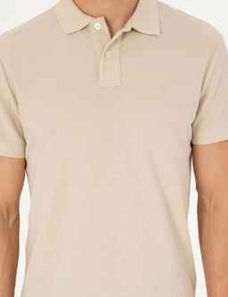 Bej Slim Fit Ti__rt - Pierre cardin фото 6
