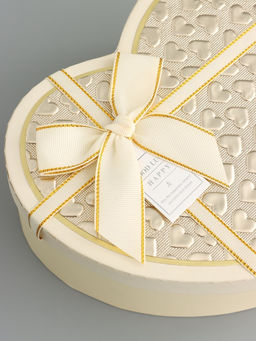 Набор подарочных коробок 3 в 1 сердца, кремовый, 22×20×9; 18.5×17×7.5; 16×14×6 см