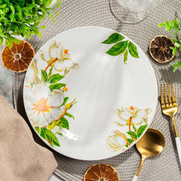 Шиповник, Тарелка обеденная, керамика, 23 см, круглая, Daniks, 7435 (307945)