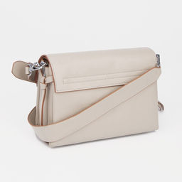 Сумка-мессенджер на клапане, наружный карман, цвет бежевый - Simaland фото 2