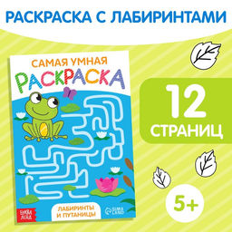 Раскраска Лабиринты и путаницы, формат А5, 12 стр.