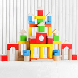 Конструктор деревянный, 66 деталей